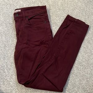 Madewell maroon/burgundy jeans